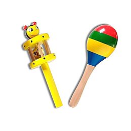 Buy online Wooden Musical Rattle